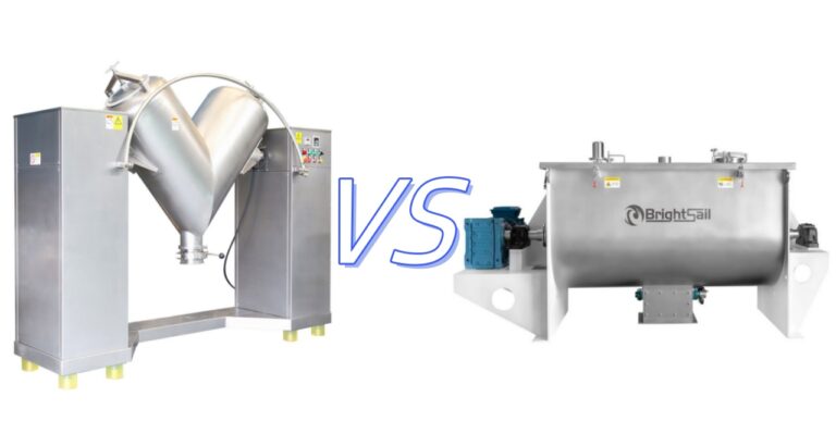 V mixer and ribbon mixer